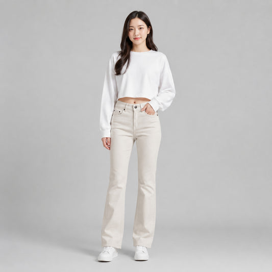 COLEGACY Women Straight Leg Denim Pants