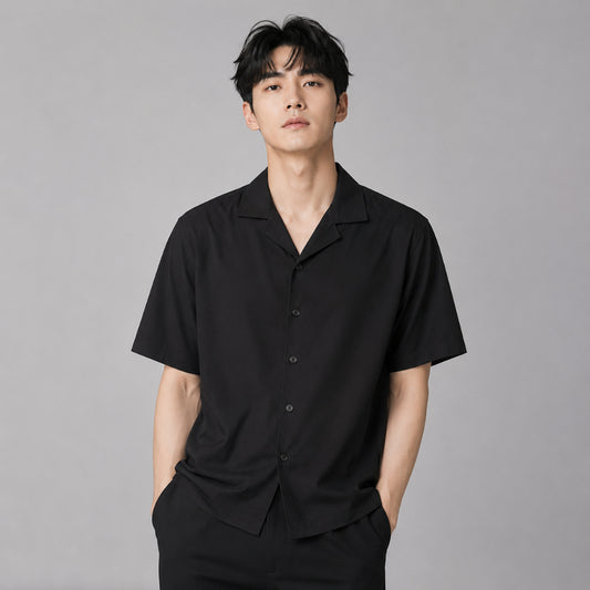 COLEGACY Men Smart Casual Short Sleeve Shirt