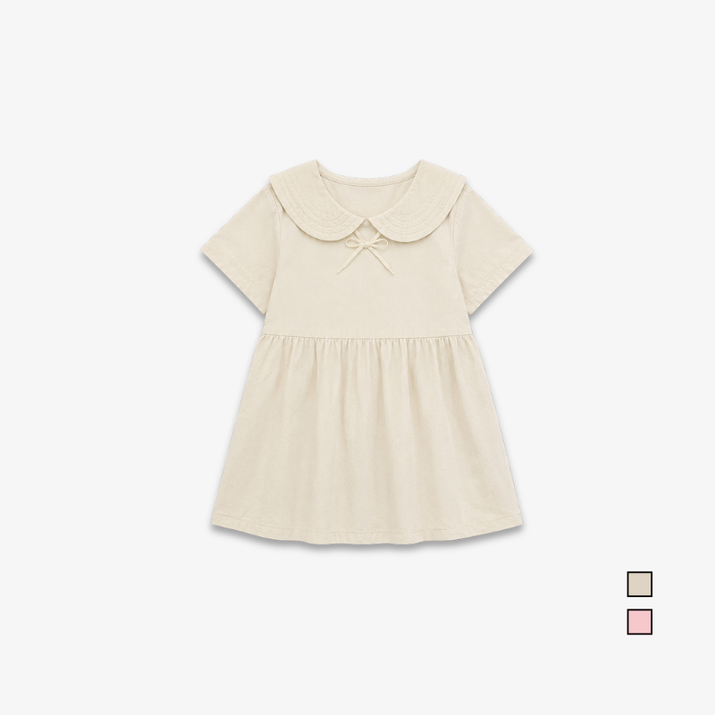 AD Kids Girls Sailor Collar Dress | Cute Korean Style Cotton A-Line Toddler Dress