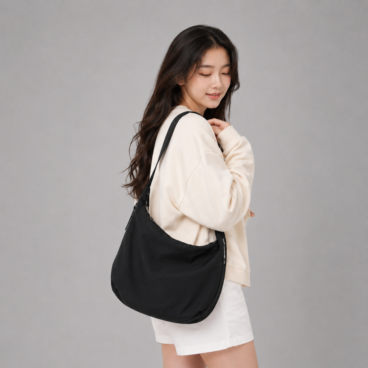 COLEGACY Nylon Round Shoulder Bag