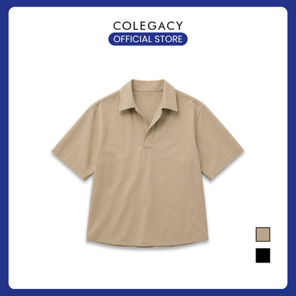 COLEGACY Men Open Collar Short Sleeve Shirt