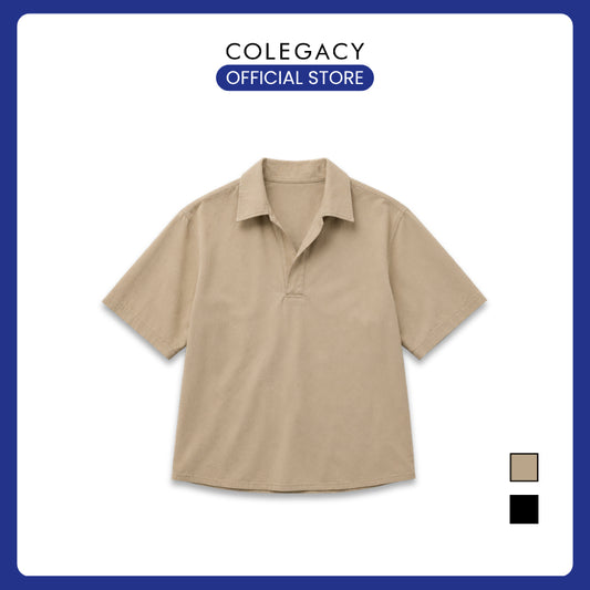 COLEGACY Men Open Collar Short Sleeve Shirt