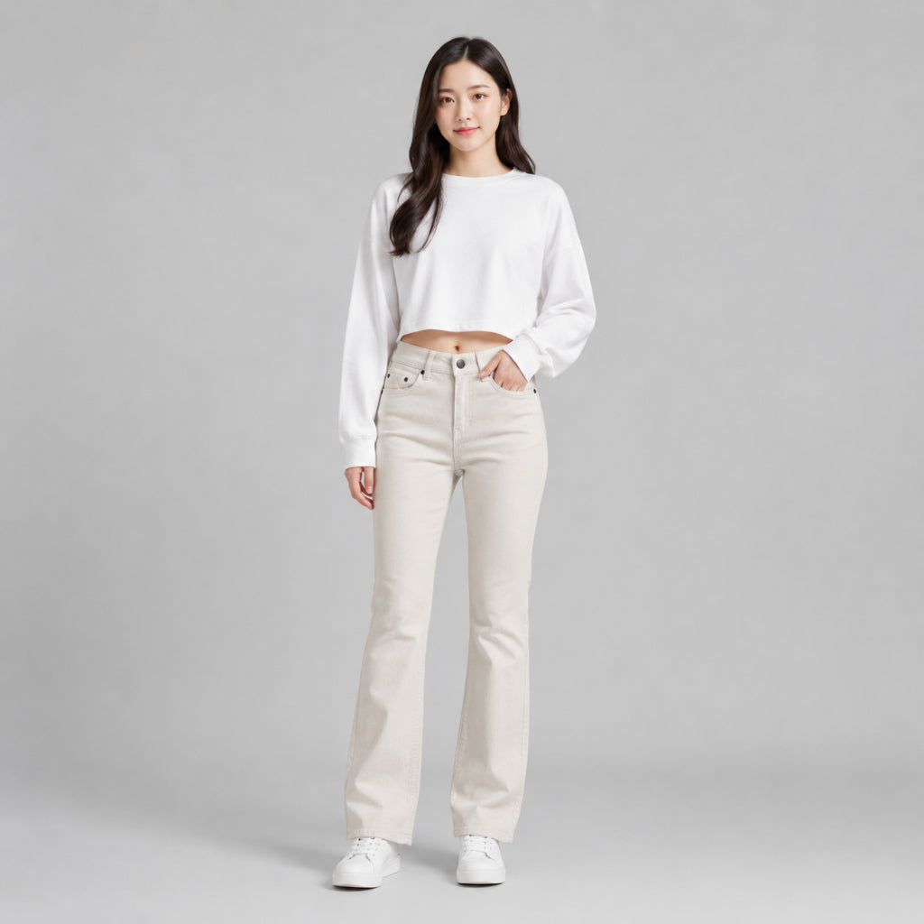 COLEGACY Women Straight Leg Denim Pants