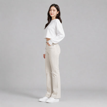 COLEGACY Women Straight Leg Denim Pants