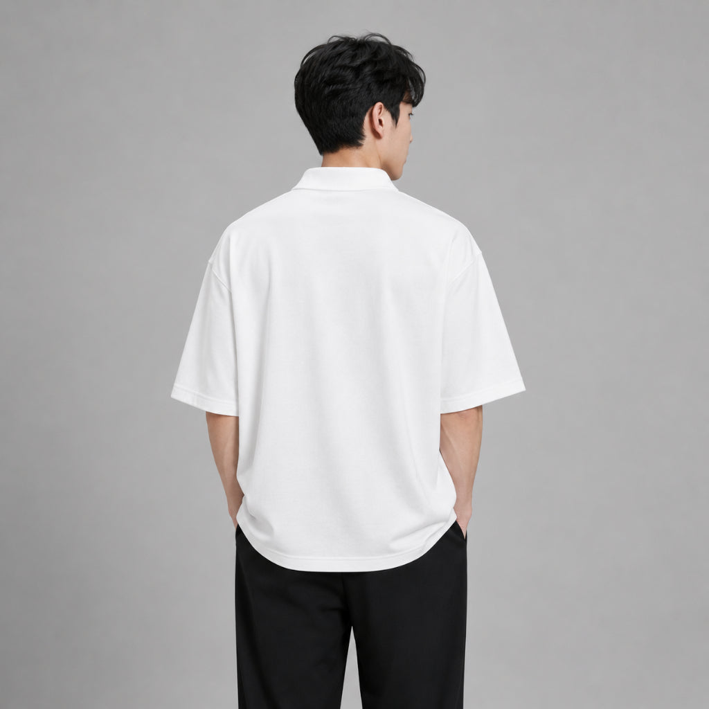 COLEGACY Men Oversized Polo Shirt