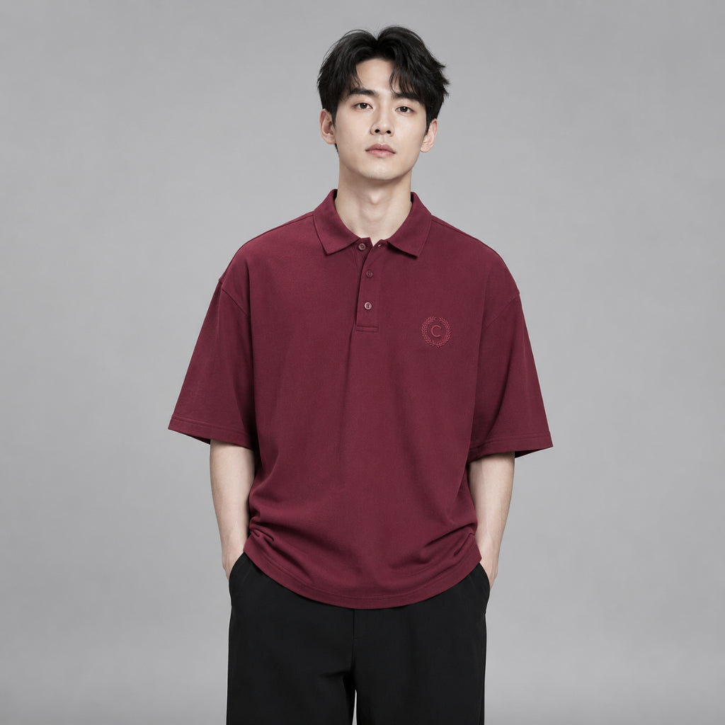 COLEGACY Men Oversized Polo Shirt