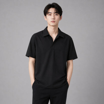 COLEGACY Men Open Collar Short Sleeve Shirt