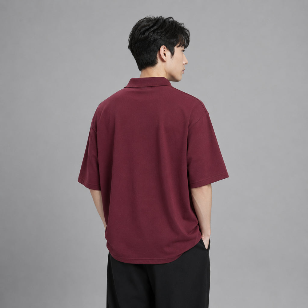 COLEGACY Men Oversized Polo Shirt