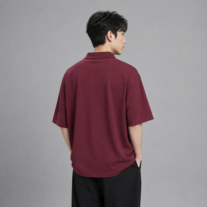 COLEGACY Men Oversized Polo Shirt
