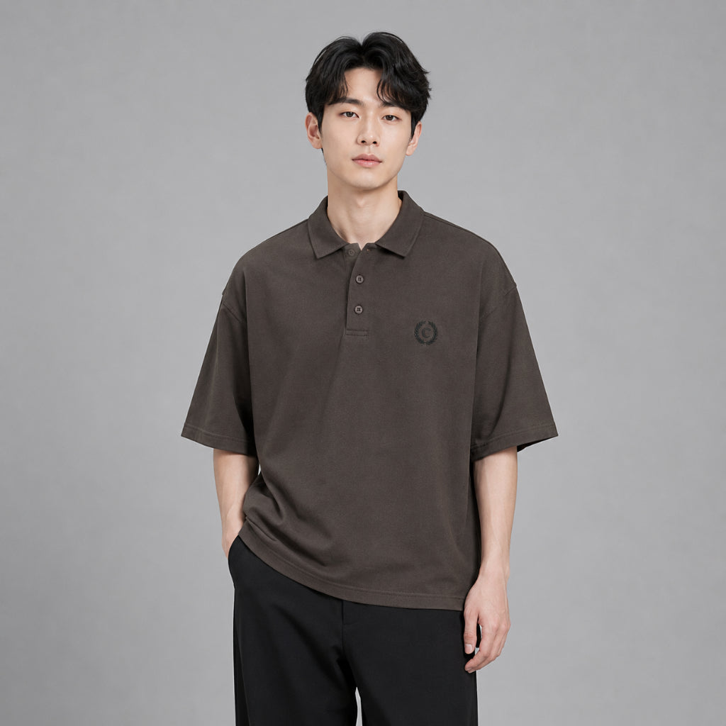 COLEGACY Men Oversized Polo Shirt