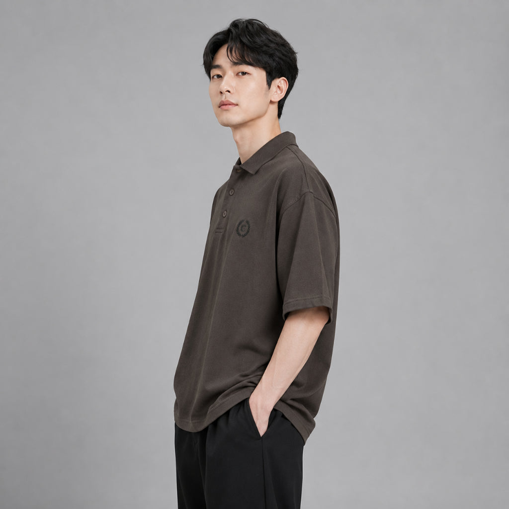COLEGACY Men Oversized Polo Shirt