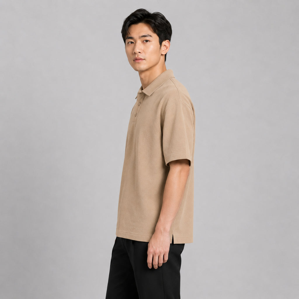 COLEGACY Men Oversized Polo Shirt