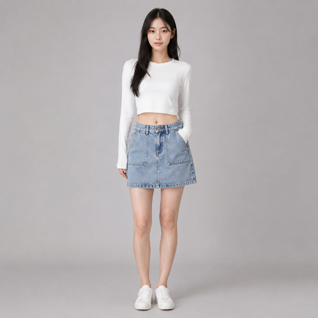 COLEGACY Women Denim Mini Skirt