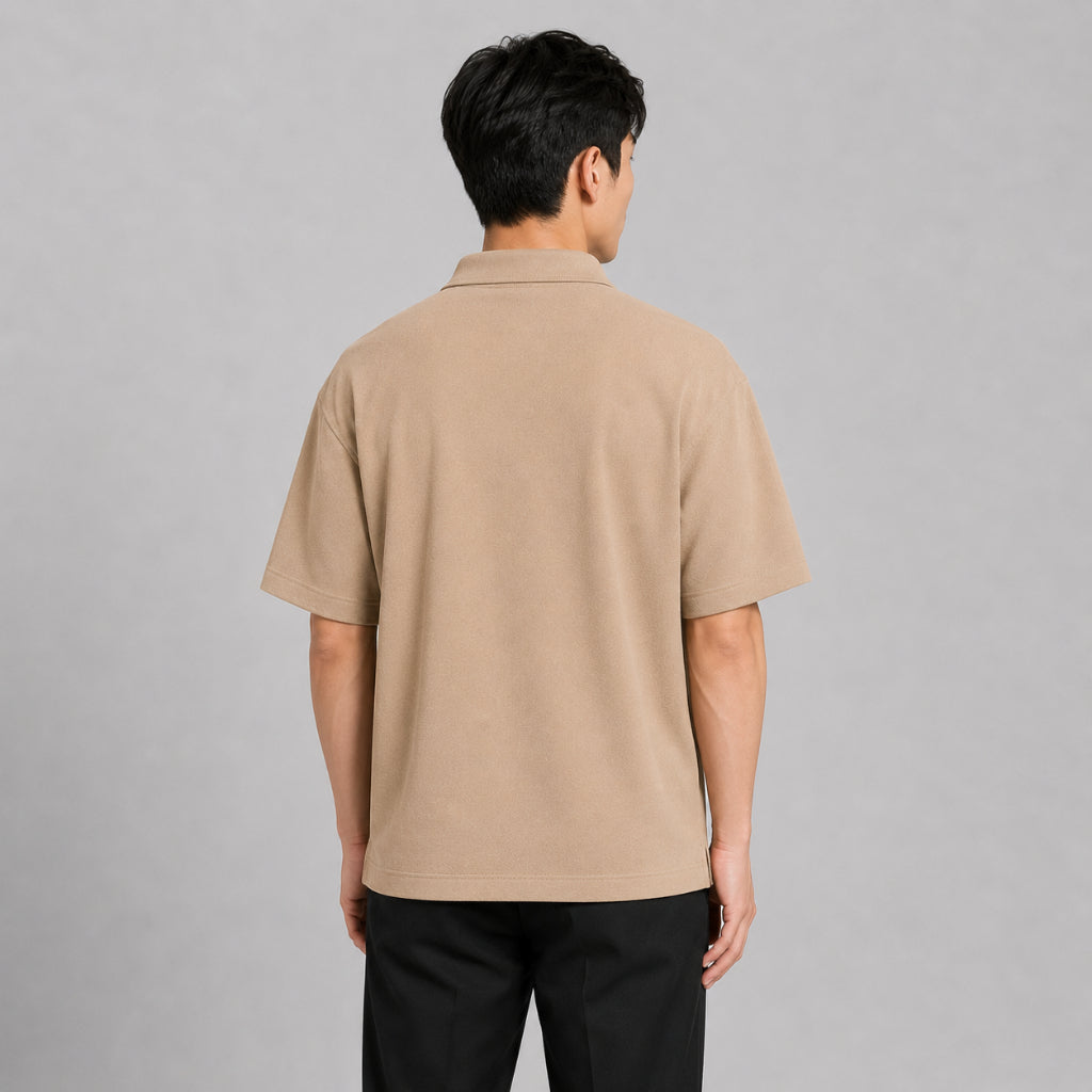 COLEGACY Men Oversized Polo Shirt