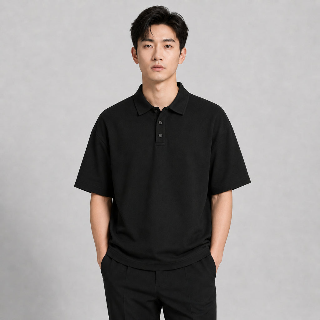 COLEGACY Men Oversized Polo Shirt