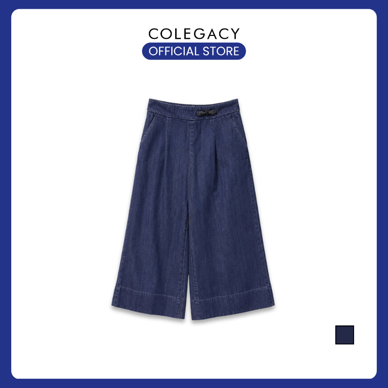 COLEGACY Women Wide Leg Denim Pants
