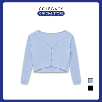 COLEGACY Women Knit Long Sleeve Crop Top