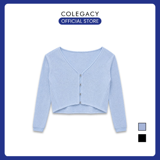 COLEGACY Women Knit Long Sleeve Crop Top