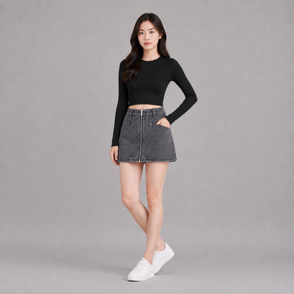 COLEGACY Women Denim Skirt