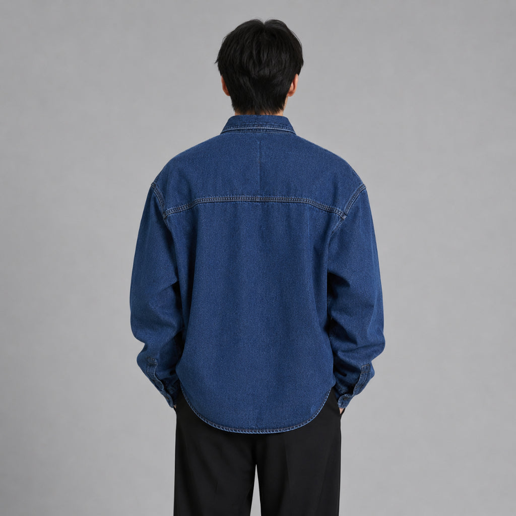 COLEGACY Men Oversized Denim Shirt