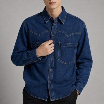 COLEGACY Men Oversized Denim Shirt