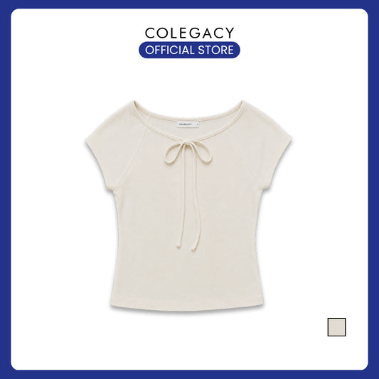 COLEGACY Women Ribbon Tie Crop Top