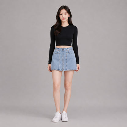 COLEGACY Women Denim Skirt