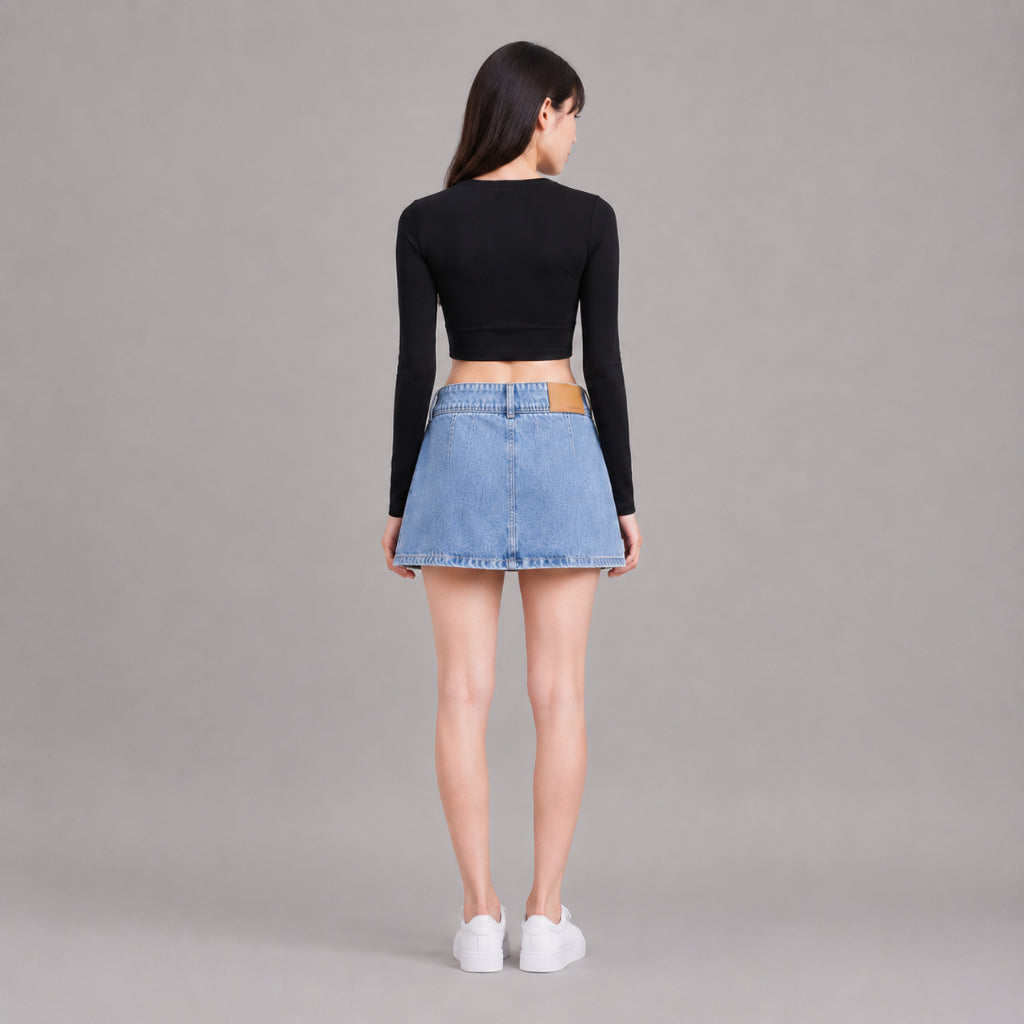 COLEGACY Women Denim Skirt