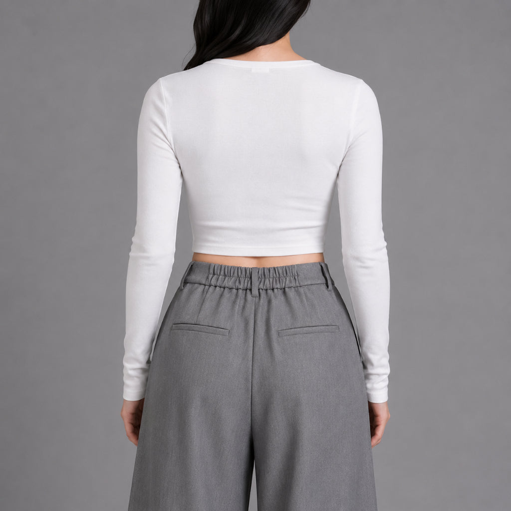 COLEGACY Women Wide Leg Trousers