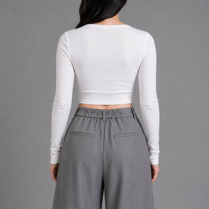 COLEGACY Women Wide Leg Trousers