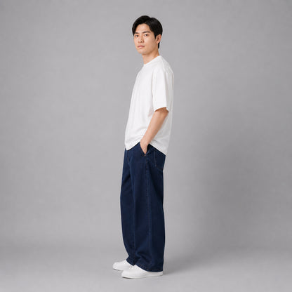COLEGACY Men Wide Leg Denim Pants