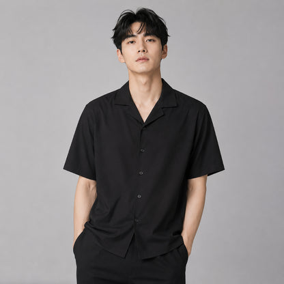 COLEGACY Men Smart Casual Short Sleeve Shirt