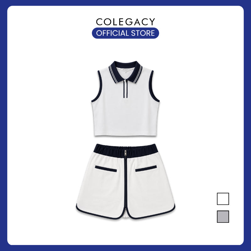 COLEGACY Women Sporty Crop Top & Skirt Set