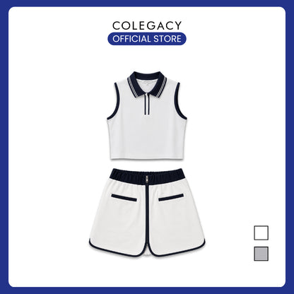COLEGACY Women Sporty Crop Top & Skirt Set