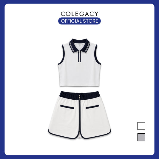 COLEGACY Women Sporty Crop Top & Skirt Set