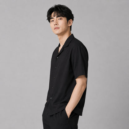 COLEGACY Men Smart Casual Short Sleeve Shirt