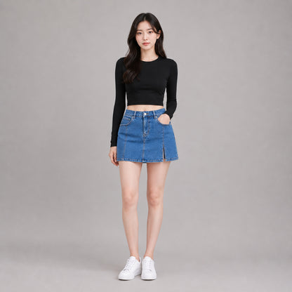 COLEGACY Women Denim Skort