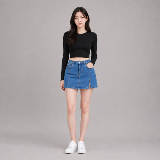 COLEGACY Women Denim Skort