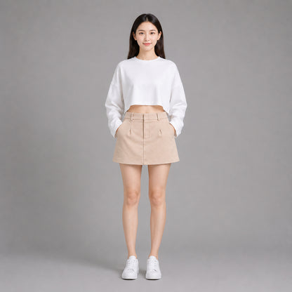 COLEGACY Women High Waist Mini Skirt
