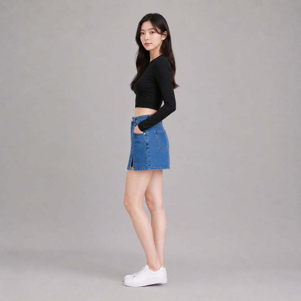 COLEGACY Women Denim Skort