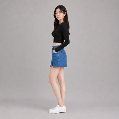 COLEGACY Women Denim Skort