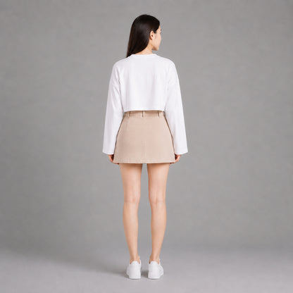 COLEGACY Women High Waist Mini Skirt