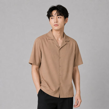COLEGACY Men Smart Casual Short Sleeve Shirt