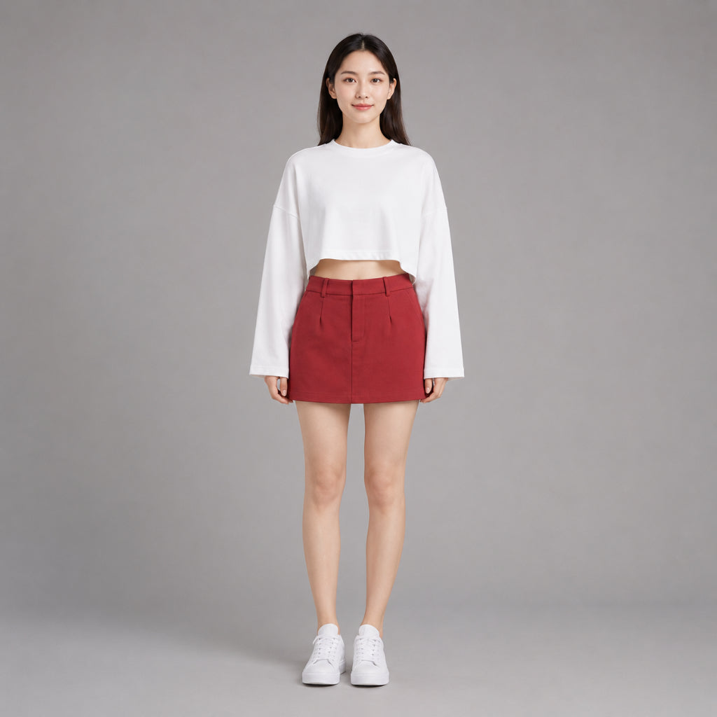 COLEGACY Women High Waist Mini Skirt