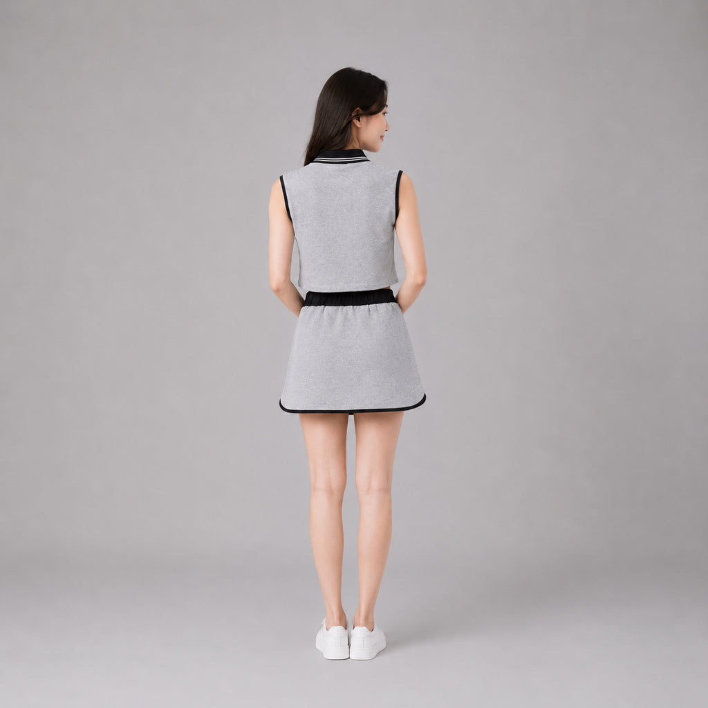 COLEGACY Women Sporty Crop Top & Skirt Set