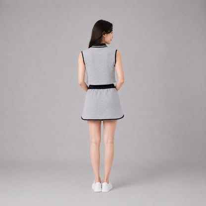 COLEGACY Women Sporty Crop Top & Skirt Set