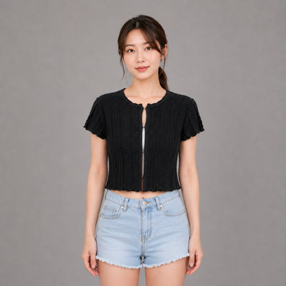 COLEGACY Women Knit Crop Top