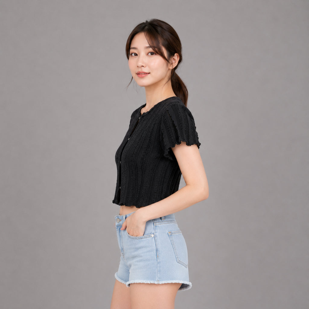 COLEGACY Women Knit Crop Top