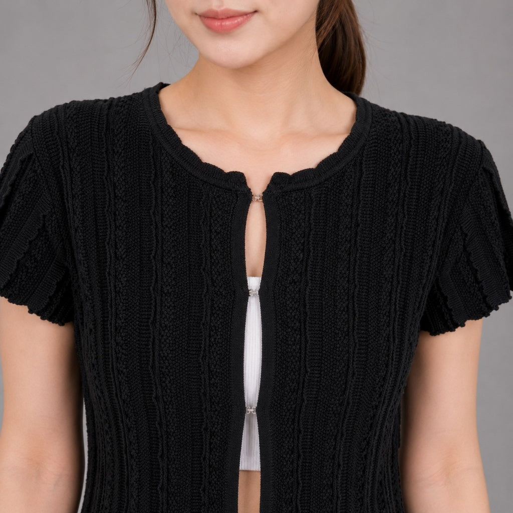 COLEGACY Women Knit Crop Top