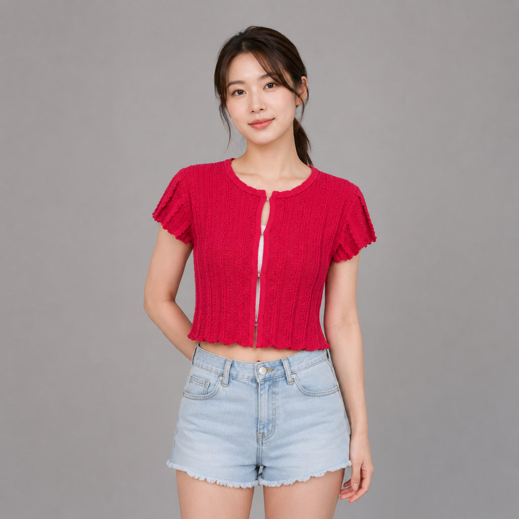COLEGACY Women Knit Crop Top